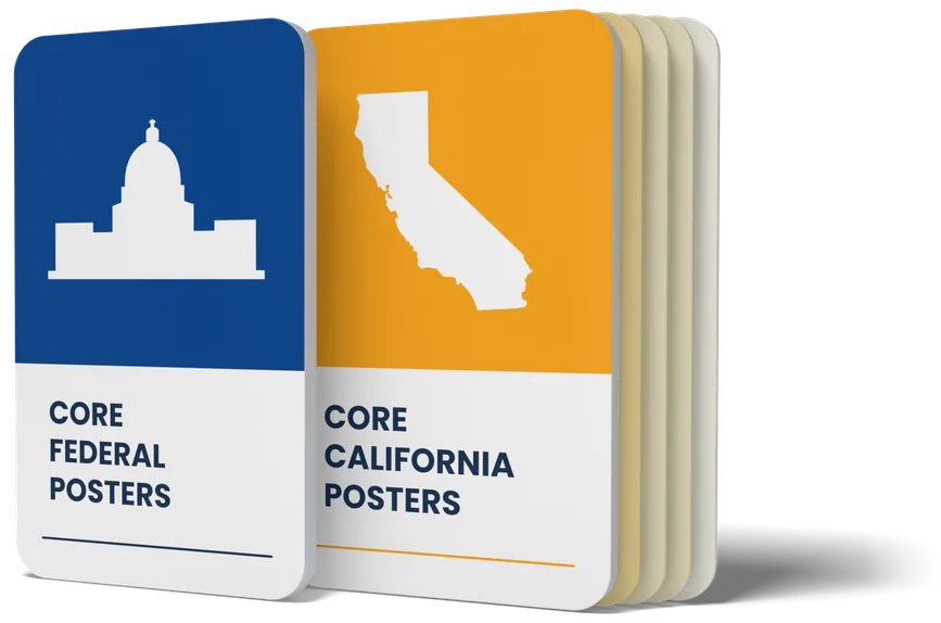 Core federal and core California posters, included free